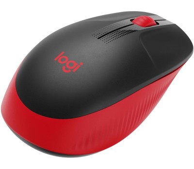 LOGITECH Мышь M190, оптическая, беспроводная, USB, черный и красный [910-005926]
