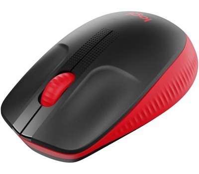 LOGITECH Мышь M190, оптическая, беспроводная, USB, черный и красный [910-005926]