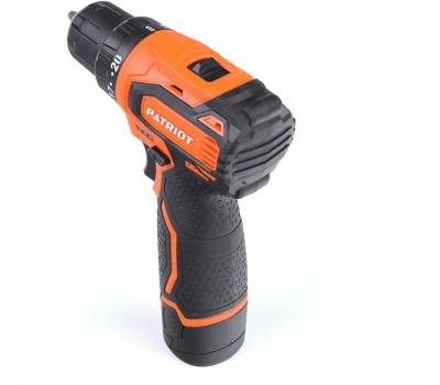 Дрель-шуруповерт аккумуляторная PATRIOT 180201368 BR 368Li, две АКБ Li-Ion, 12В, 2,0 Ач, 45Нм, 2 скорости, кейс, БЕСЩЕТОЧНЫЙ ЭД