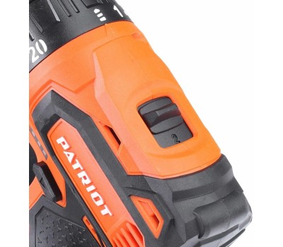 Дрель-шуруповерт аккумуляторная PATRIOT 180201368 BR 368Li, две АКБ Li-Ion, 12В, 2,0 Ач, 45Нм, 2 скорости, кейс, БЕСЩЕТОЧНЫЙ ЭД