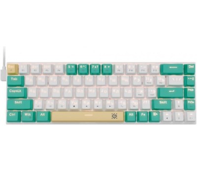 Клавиатура DEFENDER (45084) Vexx Pro GK-084 RU , белый/зеленый, механическая