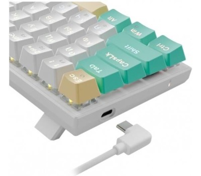 Клавиатура DEFENDER (45084) Vexx Pro GK-084 RU , белый/зеленый, механическая