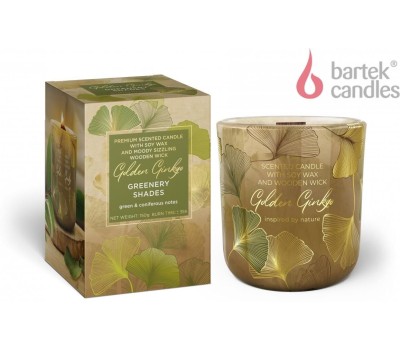 Свеча BARTEK Золотой гинко (Golden Ginko) 150гр в стакане
