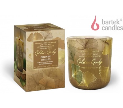 Свеча BARTEK Золотой гинко (Golden Ginko) 150гр в стакане