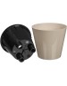 Горшок цветочный HOMVER Rosemary D160мм, 1,6л с дренажной вставкой (бежевый) 221605427/01