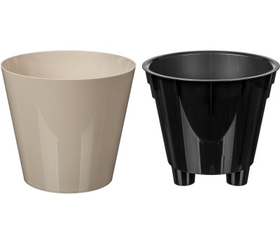 Горшок цветочный HOMVER Rosemary D160мм, 1,6л с дренажной вставкой (бежевый) 221605427/01