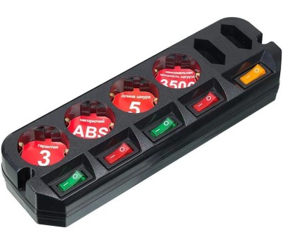 MOST Сетевой удлинитель A16, 5м, черный [a16 5]