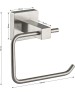 Аксессуары для ванной комнаты GFMARK 87002 Держатель туалетной бумаги, без экрана, из нержавеющей стали, с квадратным основанием, цвет САТИН