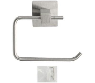 Аксессуары для ванной комнаты GFMARK 87002 Держатель туалетной бумаги, без экрана, из нержавеющей стали, с квадратным основанием, цвет САТИН