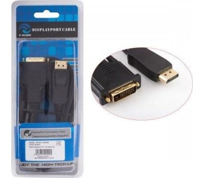 NINGBO Кабель Display Port DisplayPort (m) - DVI-D Dual Link (m), GOLD , 1.8м, блистер, черный