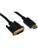 NINGBO Кабель Display Port DisplayPort (m) - DVI-D Dual Link (m), GOLD , 1.8м, блистер, черный