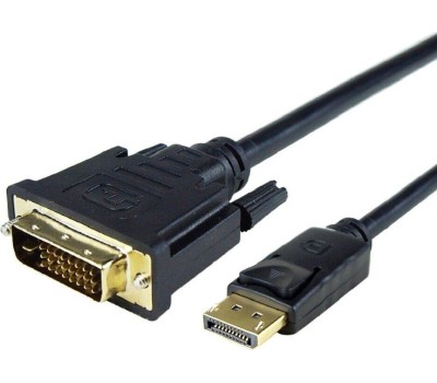 NINGBO Кабель Display Port DisplayPort (m) - DVI-D Dual Link (m), GOLD , 1.8м, блистер, черный
