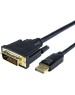 NINGBO Кабель Display Port DisplayPort (m) - DVI-D Dual Link (m), GOLD , 1.8м, блистер, черный