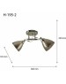 освещение HIPER Люстра H195-2, 2 х 60 Вт, хром