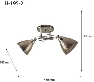 освещение HIPER Люстра H195-2, 2 х 60 Вт, хром