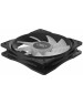 DEEPCOOL Вентилятор для корпуса RF120R (120mm, 1300rpm, 48.9 CFM, 21.9 дБ, Molex, red light, black/white) (DP-FLED-RF120-RD)