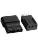 DEEPCOOL Вентилятор для корпуса RF120R (120mm, 1300rpm, 48.9 CFM, 21.9 дБ, Molex, red light, black/white) (DP-FLED-RF120-RD)
