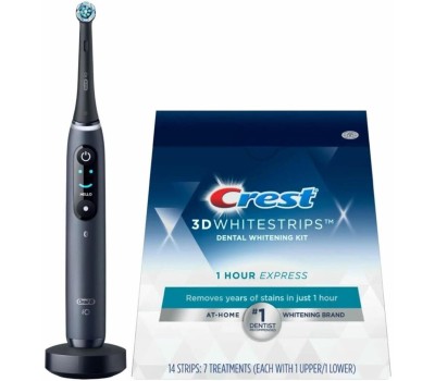ORAL-B Электрическая зубная щетка Vitality iO Series 8, насадки для щётки: 1 шт, цвет: черный