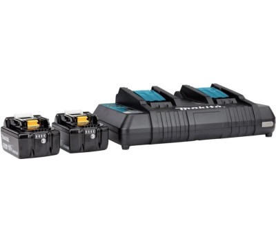 Батарея аккумуляторная MAKITA Батарея аккумуляторная BL1850Bx2 LXT, 18В, 5Ач, Li-Ion, ЗУ в комплекте [191l75-3]