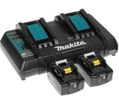Батарея аккумуляторная MAKITA Батарея аккумуляторная BL1850Bx2 LXT, 18В, 5Ач, Li-Ion, ЗУ в комплекте [191l75-3]
