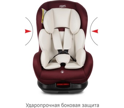 Детское автокресло SIGER УУД Наутилус Lux гр.0+/I, бархатный гранат