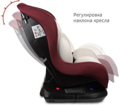 Детское автокресло SIGER УУД Наутилус Lux гр.0+/I, бархатный гранат