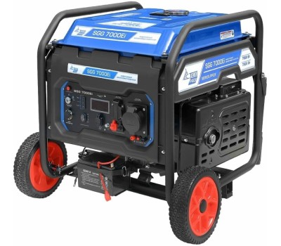 ТСС Бензиновый генератор SGG 7000Ei, 220/12 В, 7.5кВт, на колёсах с АКБ [060027]