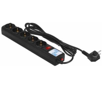 PowerCube Фильтр-удлинитель 3.0м, 5 розеток,10А (SPG5-С3), черный графит