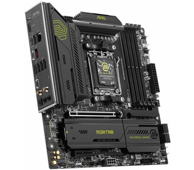 Материнская плата MSI Материнская плата MAG B850M MORTAR WIFI B850, AM5, 4*DDR5, 1*PCIEx16, 1*PCIEx4, 3*M.2, 3*TypeC, 3*USB3.2Gen2, 6*USB3.2Gen1, 4*USB2.0, 4*SATA3.0, 5G, HDMI, M-ATX, RTL