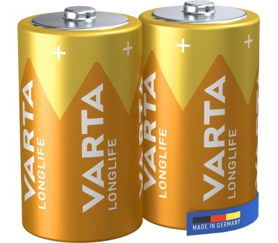 VARTA Батарейка LONGLIFE LR20 D BL2 Alkaline 1.5V (4120)