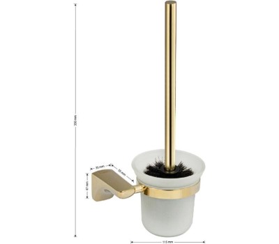 ТИТАН - Ёрш для унитаза, со стеклянной колбой, с креплением к стене, цвет ЗОЛОТО. 77162-G