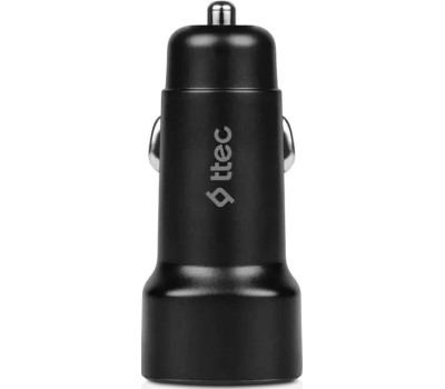 TTEC Автомобильное зарядное устройство SmartCharger PD USB-C 30W Car Fast Charger с кабелем USB-C - Lightning. Цвет: черный