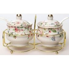 набор сахарниц с/ложками (5) BALSFORD 176-42027 СТЕФАНИЯ (2шт) на подставке