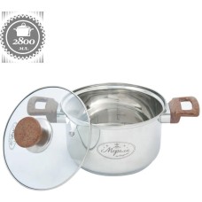 Кастрюля МЕРАЛИ МВС-28 Валенсия серебристый