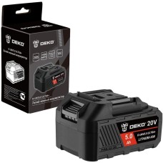 Аккумулятор DEKO R-UNV5.0 ULTRA+, Li-ion, 20В, 5.0А*ч, с повышенной токоотдачей 083-1018