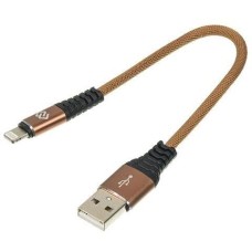 DIGMA Кабель Lightning (m) - USB (m), 0.15м, 2A, коричневый [light-0.15m-br]