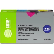 Картридж CACTUS Картридж CS-SJIC22PBK, C33S020601, черный пигментный / CS-SJIC22PBK