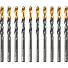 Сверло DENZEL Сверло по металлу, 6 мм, HSS-Tin, Golden Tip, 10 шт. 717215