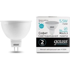 GAUSS Лампа LED GU5.3, рефлектор, 5.5Вт, одна шт. [13526]