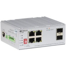 Коммутатор ORIGO Коммутатор OI3106P/60W/A1A Промышленный управляемый L2 PoE-коммутатор 4x1000Base-T PoE+, 2x1000Base-X SFP, PoE-бюджет 60 Вт