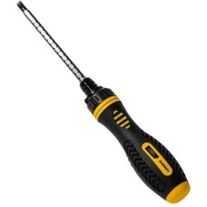 Отвертка DELI Двухсторонняя отвертка с трещеткой DL626011 PH2+SL6x180мм, сталь CrV, длина 180-230мм, диаметр хвостовика 6,3мм