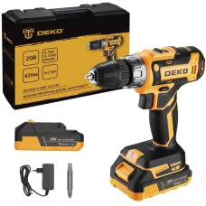 DEKO Дрель-шуруповерт аккумуляторная DKCD20-Li в кейсе, 20В, 2х2.5Ач