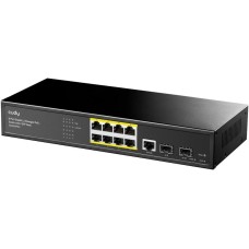 Коммутатор CUDY Коммутатор 8-Port Layer 2 Managed Gigabit PoE+ Switch with 2 Gigabit SFP Slots 120W Layer 2 Managed 8 Ports 10/100/1000M PoE Switch, 1-8 Port support POE(802.3at/af) ,with 2 Gigabit SFP ports + 1 Managed Port, IEEE 802.3af/at Standard, Eac