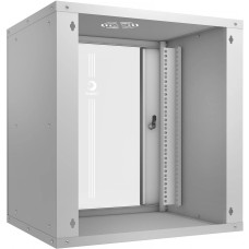 CABEUS Шкаф коммутационный (WSC-05D-12U55/45) настенный 12U 550x450мм пер.дв.стекл 30кг серый 340мм 17кг 220град. 590мм IP20 сталь