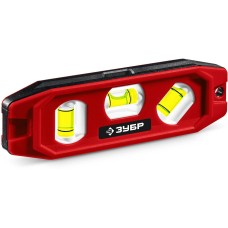 ЗУБР КОМПАКТ-3, 150 мм, пластиковый корпус, компактный магнитный уровень (3452)