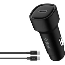 TTEC Автомобильное зарядное устройство SmartCharger PD USB-C 30W Car Fast Charger с кабелем USB-C - USB-C 3A. Цвет: черный