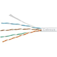 CABEUS Кабель информационный UTP-4P-Cat.5e-SOLID-LSZH-GY-100 кат.5E U/UTP 4 пары LSZH внутренний 100м серый