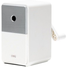 DELI Точилка для карандашей механическая 71160White 1 отверстие пластик белый