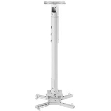 WIZE Кронштейн для проектора PR24A, до 35кг, потолочный, поворотно-выдвижной и наклонный, белый [102133]