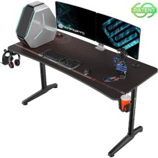 EUREKA Стол игровой ERK-GIP-P60B столешница ЛДСП черный каркас черный